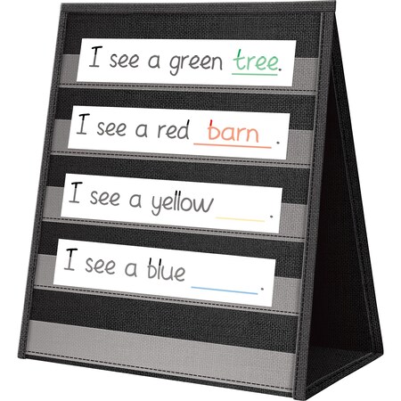 Teacher Created Resources Black Desktop Pocket Chart, 15.5in. x 12in. TCR20374